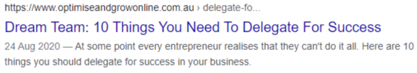 SEO title tag example SEO title tag example